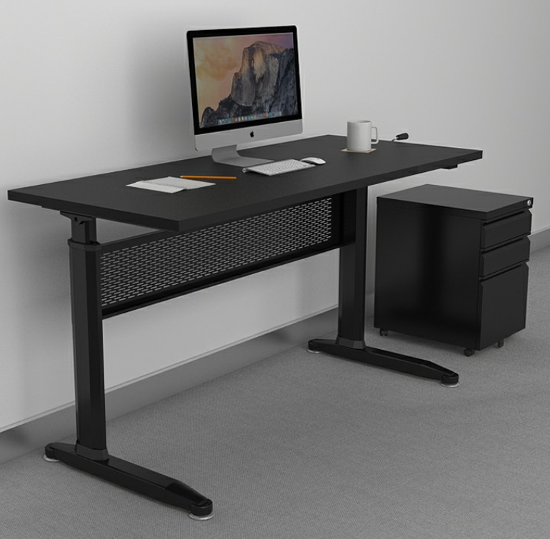 PCS-1140B manual crank sit stand height adjustable desk