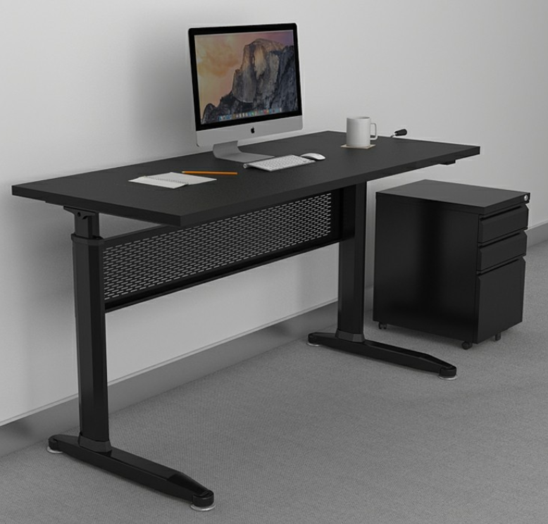 Pengcheng side hand crank height adjustable desk