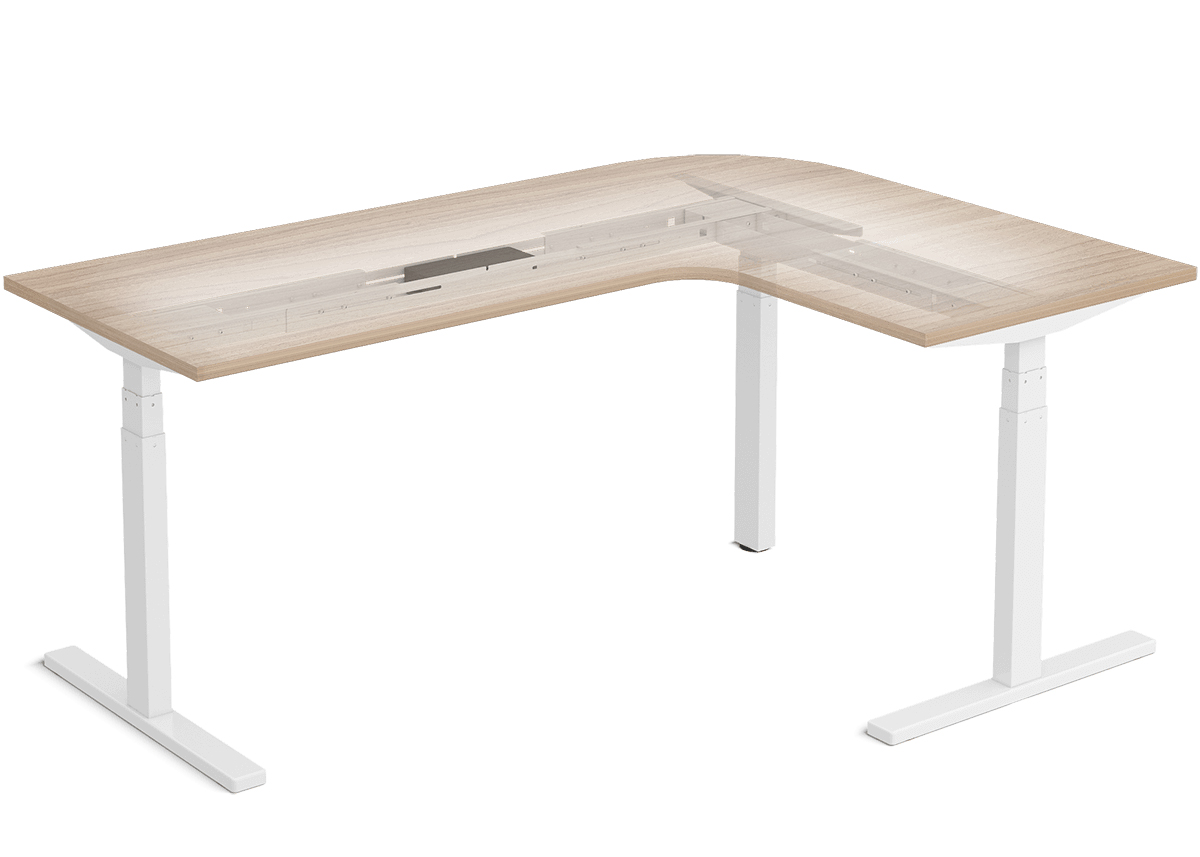 PCES-1250L L-shaped Electric Height Adjustable Standing Desk(图1)