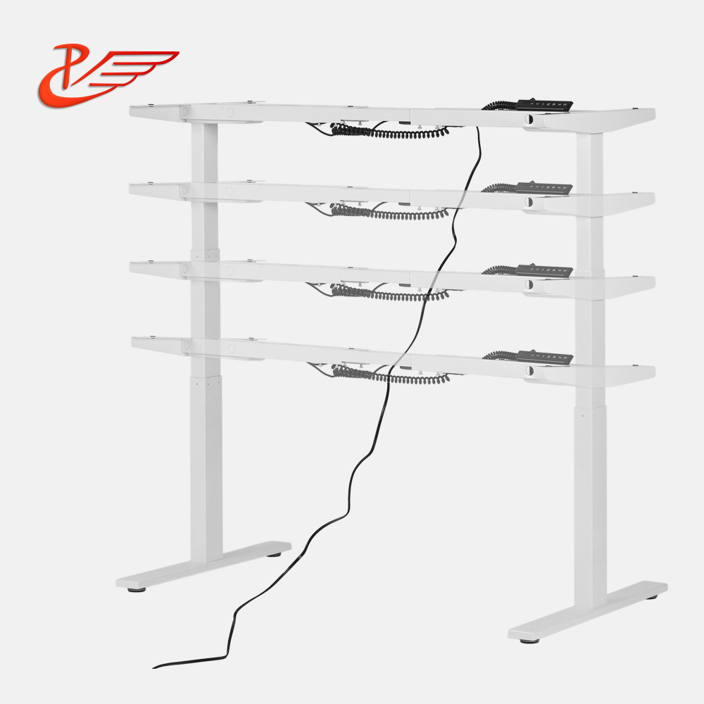 PCES-1250 White Dual motor Electric height adjustable table frame(图3)