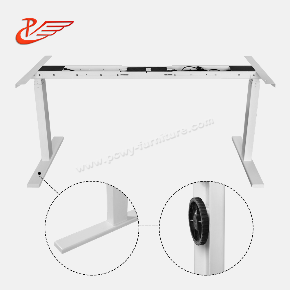 PCES-1250 White Dual motor Electric height adjustable table frame(图4)