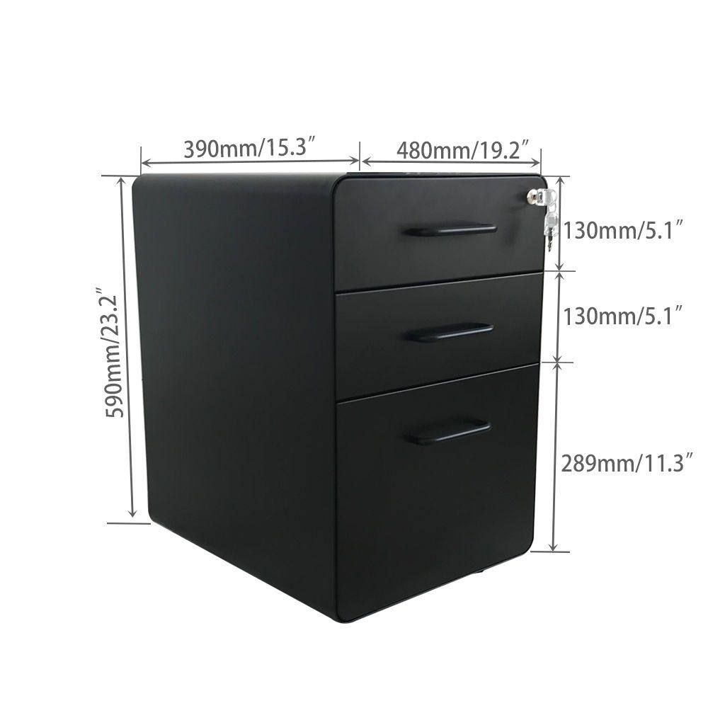 PCP-390R-H Rounded Corner With Handle Mobile Pedestal/Cabinet(图12)