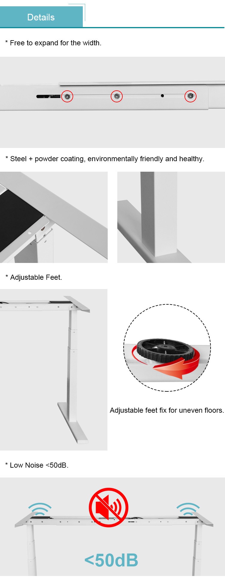 Pengcheng Electric Height Adjustable Standing Desk(图4)
