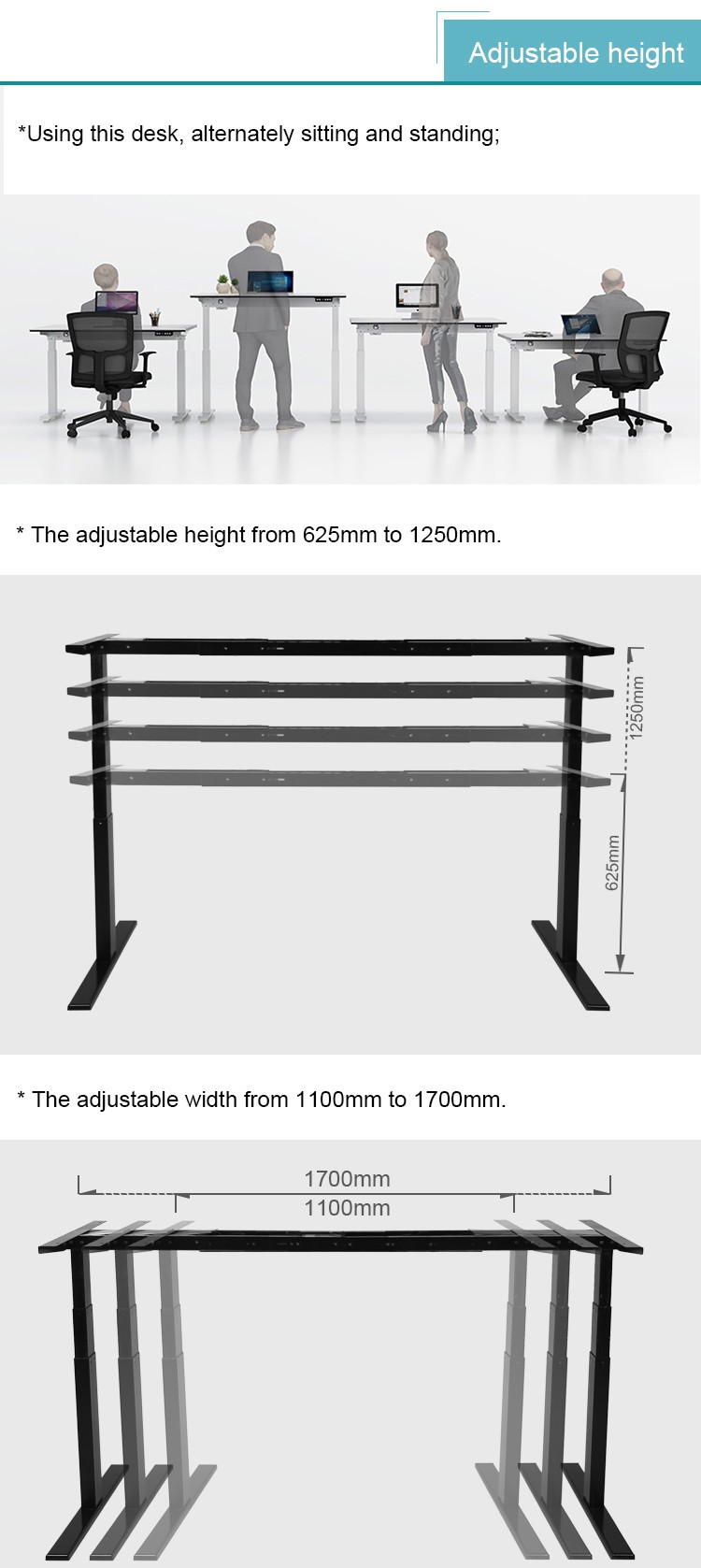 Pengcheng Electric Height Adjustable Standing Desk(图5)