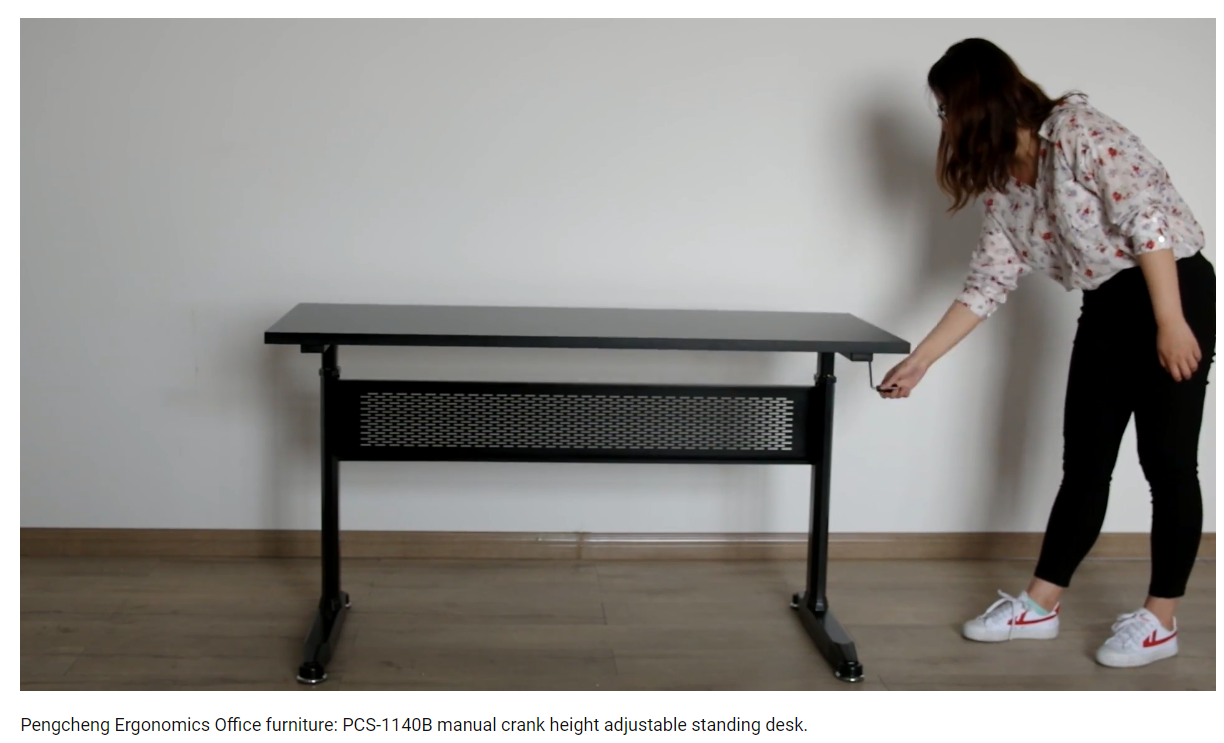 Pengcheng Height adjustable desk on Youtube