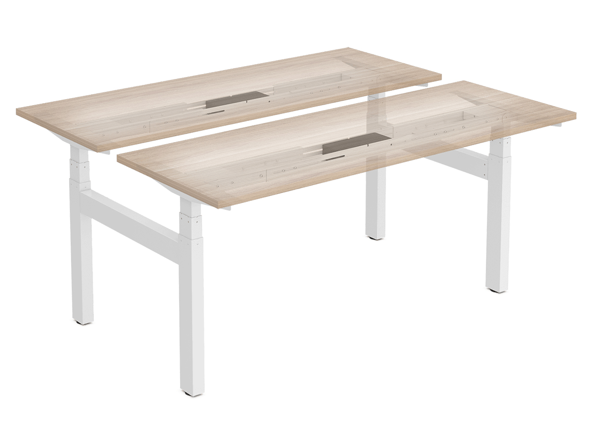 PCES-1250W Square Tube Electric Height Adjustable Staff Desk(图1)