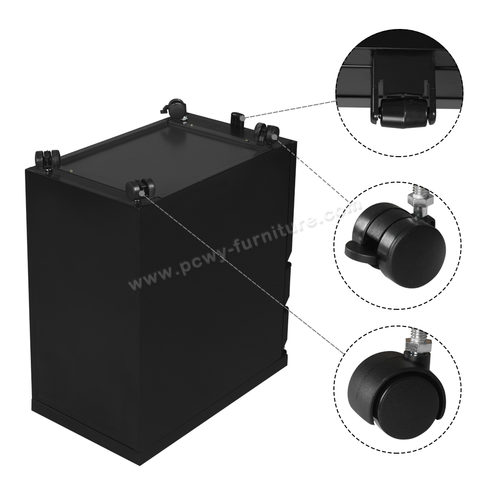 Pengcheng 3 drawer mobile pedestal file cabinet with 5 wheels