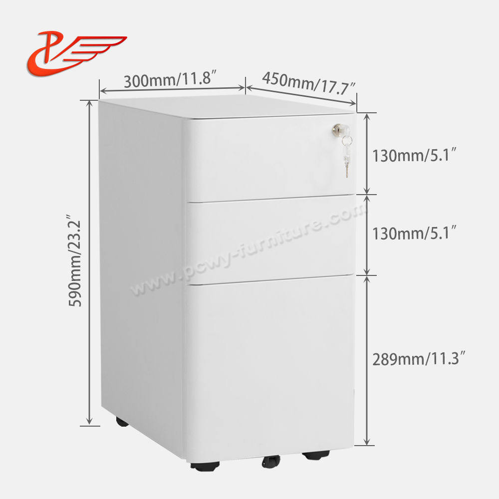 PCP-300M White Mobile Pedestal/Cabinet(图9)