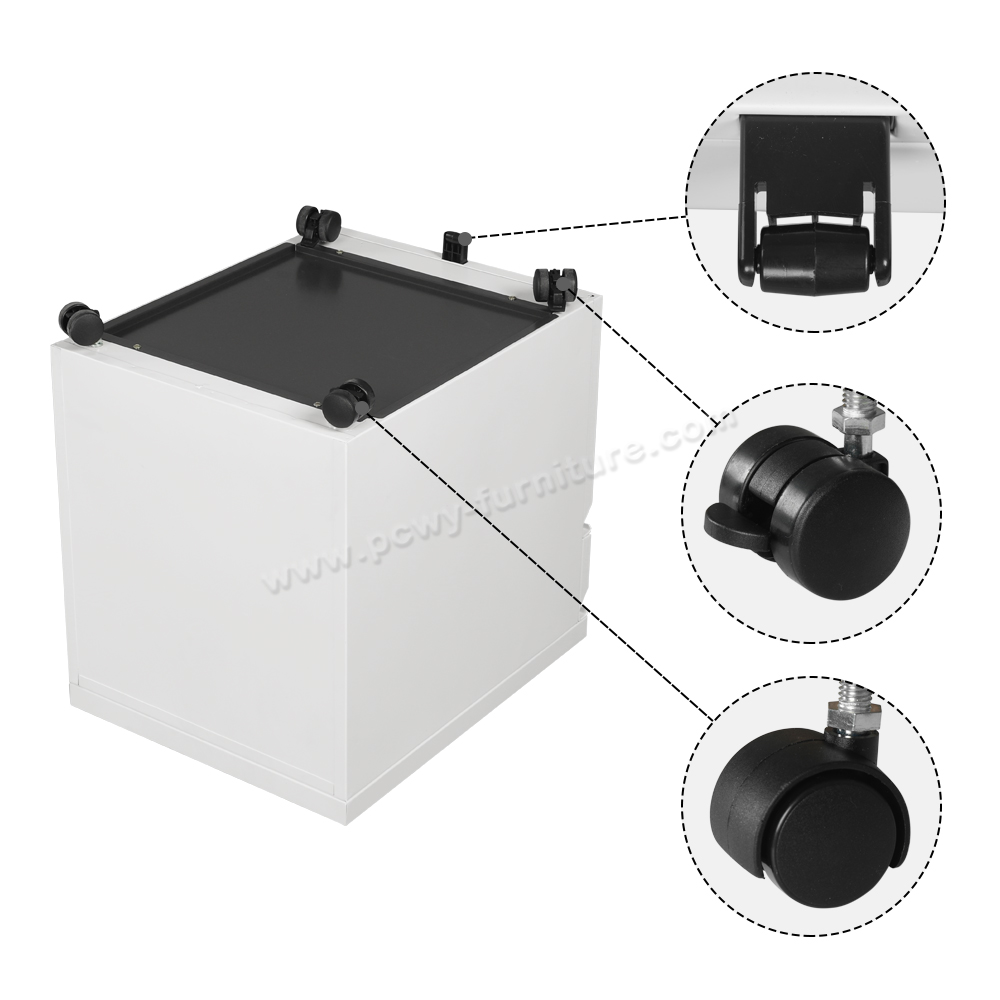 steelcase ts series pedestals with 5 wheels