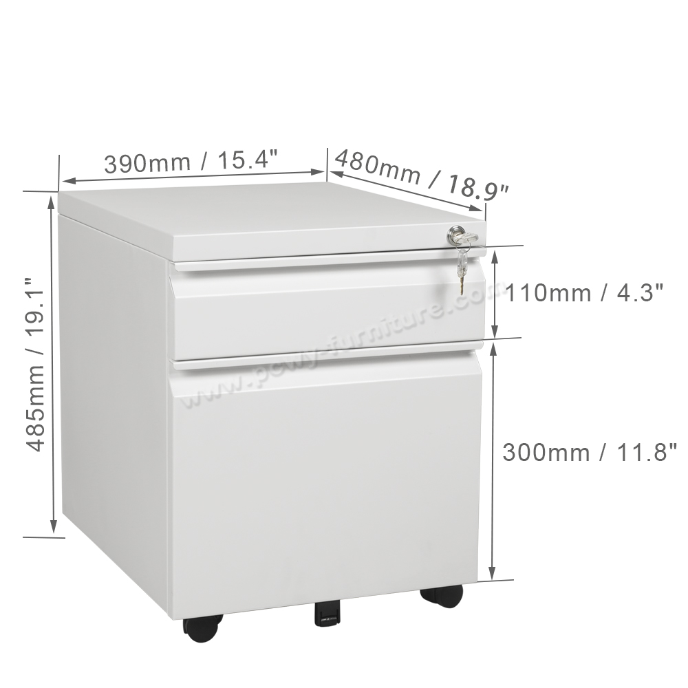 Pengcheng 2 Drawer Mobile Cabinet