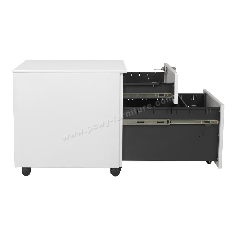 two drawer file cabinet on wheels