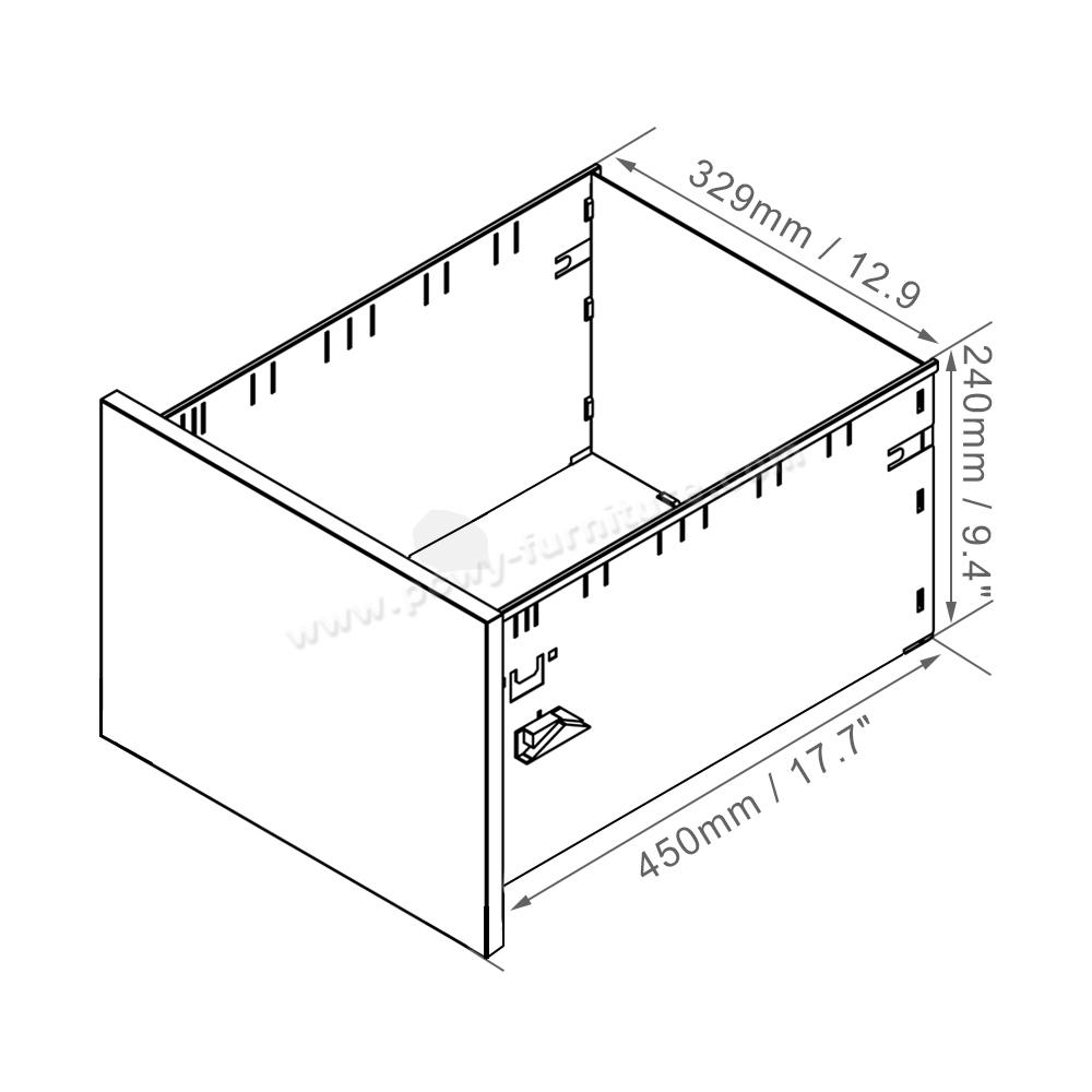 2 drawer filing cabinets detailed dimension