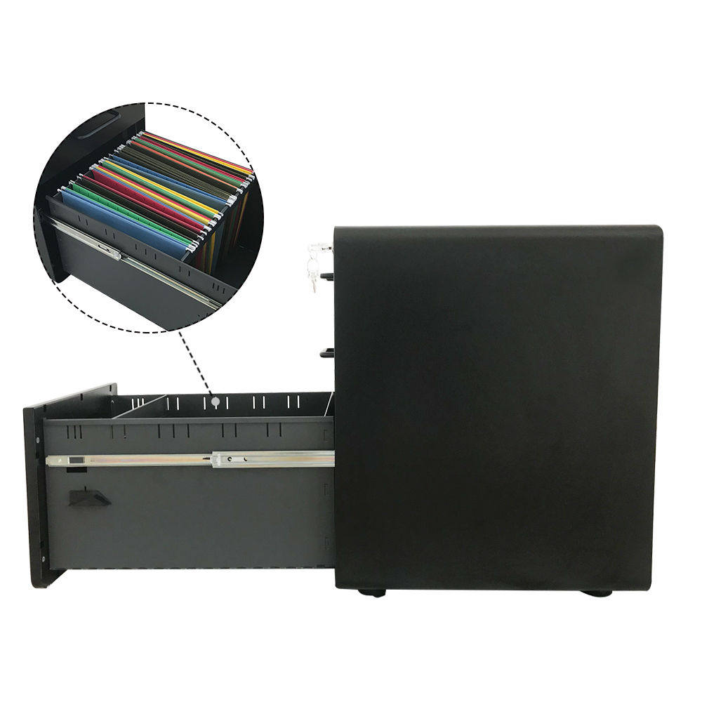 PCP-390R-H Rounded Corner With Handle Mobile Pedestal/Cabinet(图4)