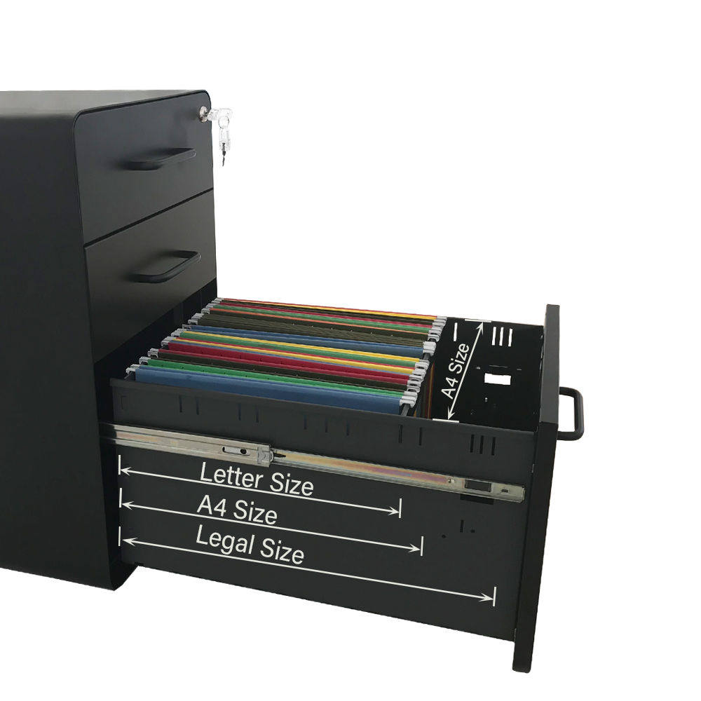 PCP-390R-H Rounded Corner With Handle Mobile Pedestal/Cabinet(图6)