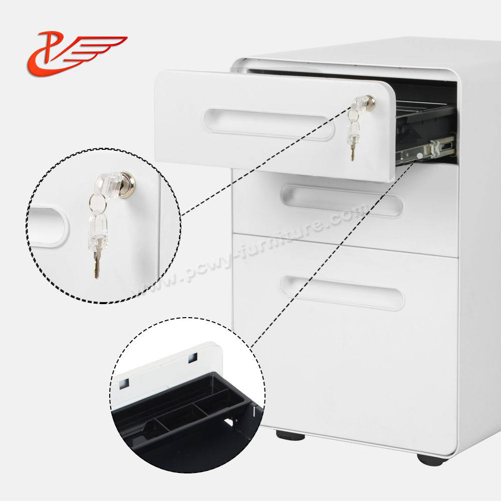 PCP-390R Rounded Corner Mobile Pedestal/Cabinet(图2)