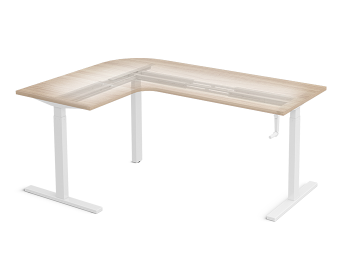 PCS-1125L L shaped Office Height Adjustable Standing Desk(图1)