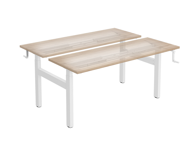 PCS-1125W Office Height Adjustable Standing Desk for 2 People(图1)